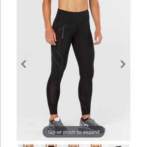 2XU Black Small MCS Tights with Zipper Pocket